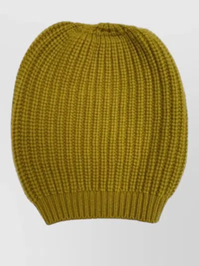 La Rose Cashmere Beanie Ribbed Texture Stretch Fit