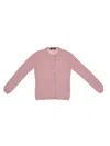 La Rose Cashmere Button Cardigan In Pink