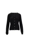 La Rose Cashmere Cardigan In Black
