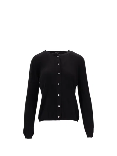 La Rose Cashmere Cardigan In Black