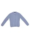 La Rose Essential Cashmere Cardigan In Blue