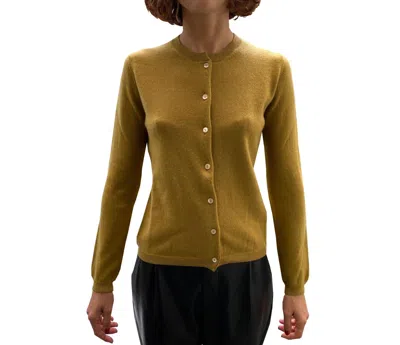 La Rose Cashmere Cardigan In Orange