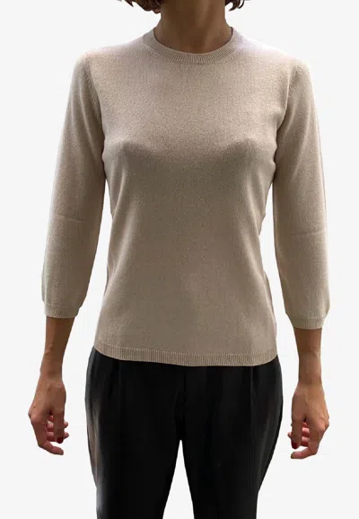 LA ROSE CASHMERE CREWNECK SWEATER