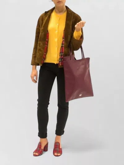 La Rose Cashmere Knit Cardigan Crew Neck Sleeves In Green