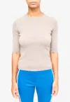 La Rose Cashmere Knit Top In Neutral