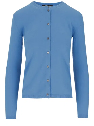 La Rose Cashmere Round Neck In Blue