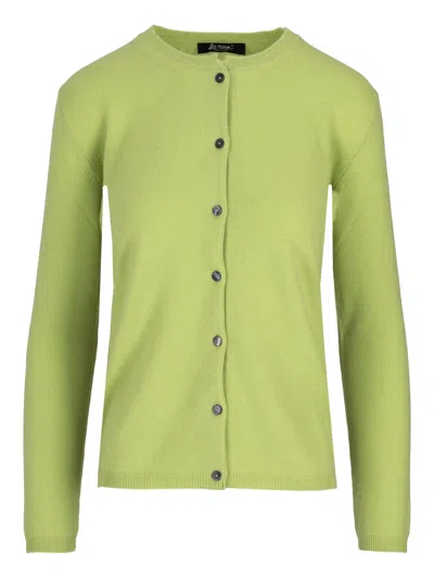 La Rose Cashmere Round Neck In Green