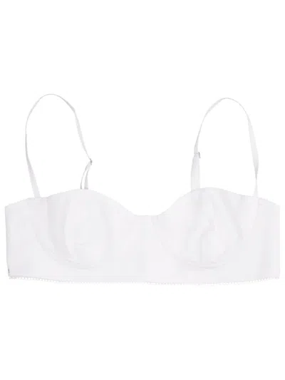 La Rose Cotton Bralette In White