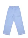 La Rose Striped Wide-leg Trousers In Blue