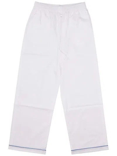 La Rose Cotton Pijama Trousers In White