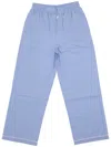 La Rose Striped Wide-leg Trousers In White Stripes