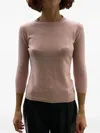 La Rose Crew-neck Cashmere Sweater In Pink