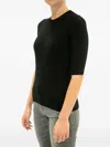 La Rose Crew-neck Cashmere T-shirt In Black