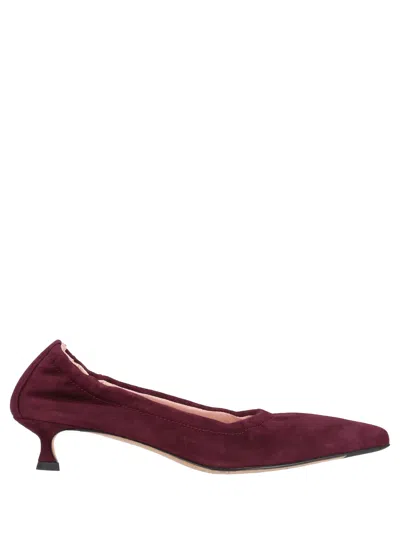 La Rose Decollete' Elast Camoscio In Burgundy