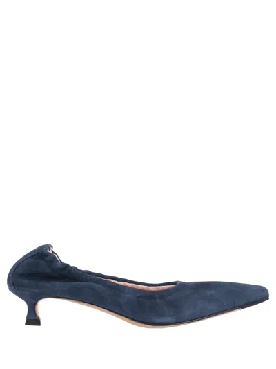 La Rose Decollete' Elast Camoscio In Blue