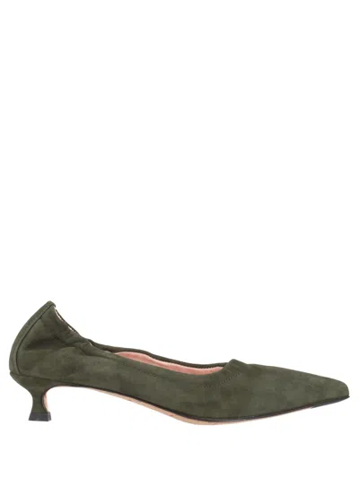La Rose Decollete' Elast Camoscio In Green