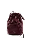 La Rose Drawstring Zip Bucket Bag In Purple