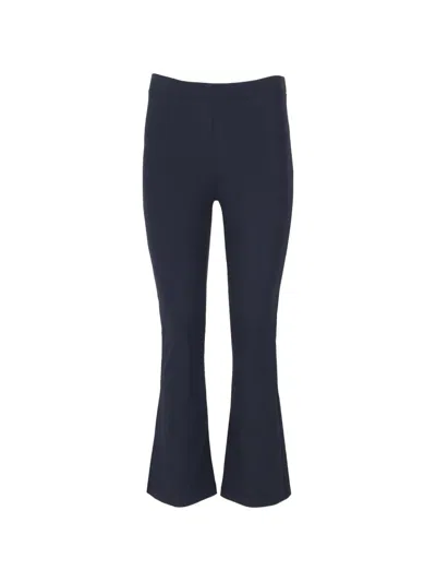 La Rose Elasticated-waistband Flared-leg Trousers In Blue