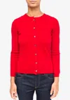 La Rose Essential Cashmere Cardigan In Red