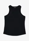 La Rose Essential Ribbed Tank Top In Black