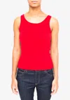 La Rose Canotta Cash Round-neck Tank Top In Red