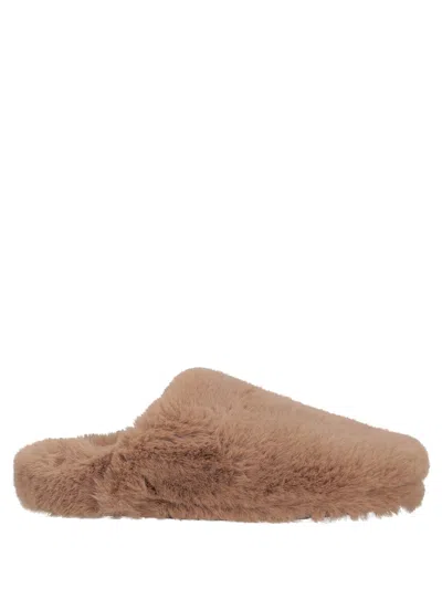 La Rose Furry Indoor Slippers In Animal Print