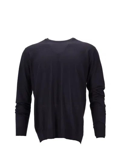 La Rose Girocollo Cashmere+seta In Blue