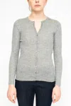 La Rose Grey Cashmere Cardigan In Grey