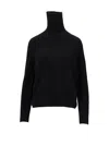 La Rose Roll-neck Sweater In Black