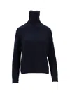 La Rose Roll-neck Sweater In Blue