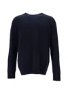 La Rose H-neck Sweater Long Sleeves In Blue