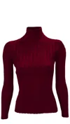 La Rose Ribbed High-neck Sweater