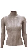 La Rose Brown Turtleneck Sweater