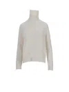 La Rose Roll-neck Sweater In Neutral