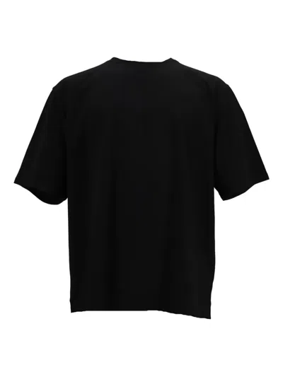 La Rose Mens T Shirt Round Neck Short Sleeves In Black