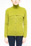 La Rose Jabot Cashmere Green In Multicolor