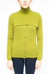 La Rose Jabot Cashmere Green In Multicolor