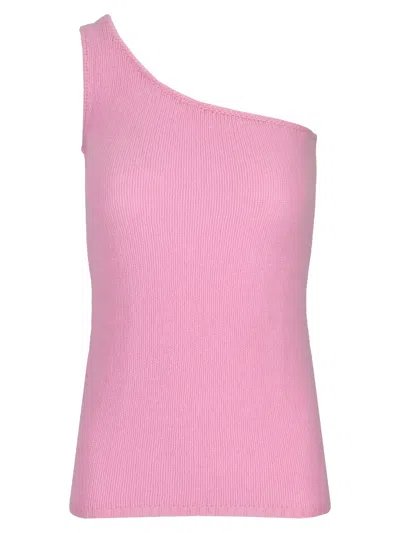 La Rose One Shoulder Cash Top In Pink