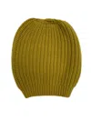 La Rose Olive Green Knitted Beanie Hat