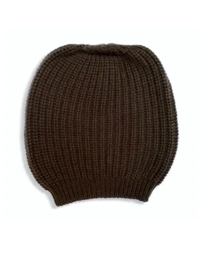 La Rose Cash Beanie Testa Di Moro In Brown
