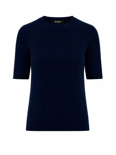La Rose Maglia 3/4 Cashmere Blu Navy In Blue