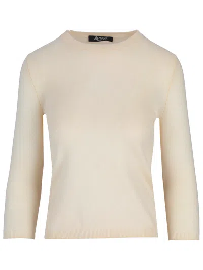 La Rose Maglia 3/4 Cashmere Cream In Neutral
