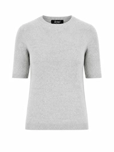 La Rose Maglia 3/4 Cashmere Grigio Chiaro In Gray