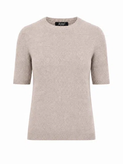 La Rose Maglia 3/4 Cashmere Grigio Melange In Neutral