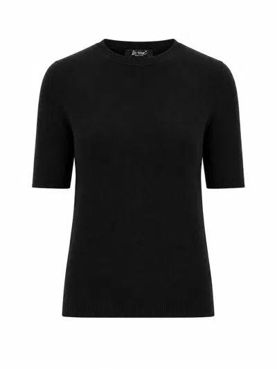 La Rose Maglia 3/4 Cashmere Nero In Black