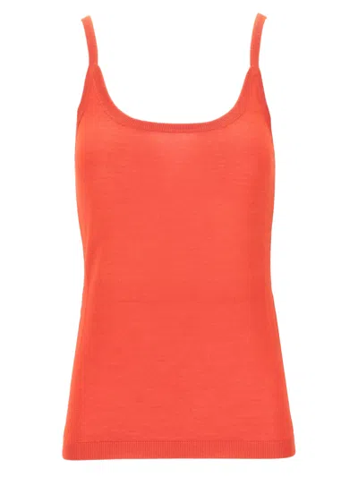 La Rose Tank Cash/silk Red