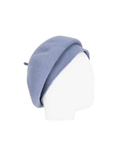 La Rose Roll Up Beret In Blue