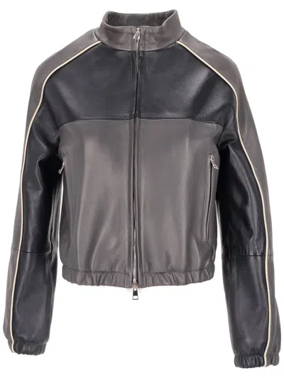 LA ROSE LA ROSE LEATHER BOMBER