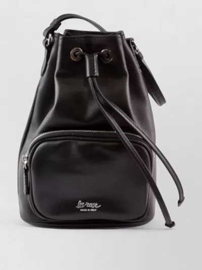 La Rose Leather Bucket Bag Adjustable Strap Handle
