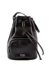 La Rose Drawstring Leather Bucket Bag